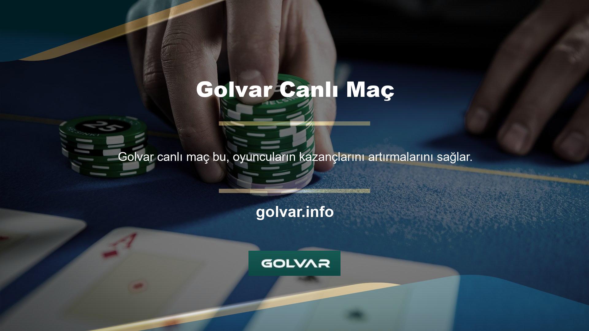 ' Golvar, canlı maç yayını sağlayan en kazançlı bahis siteleri arasında yer alıyor
